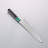 Seisuke AUS10 Mirror Crossed Gyuto 210mm Black Pakka wood(ferrule: Green Pakka wood) Handle - Japannywholesale