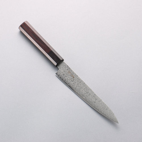 Seisuke AUS10 Damascus Petty-Utility 150mm Shitan Handle - Japannywholesale