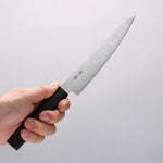 Seisuke AUS10 Damascus Petty-Utility 150mm Shitan Handle - Japannywholesale