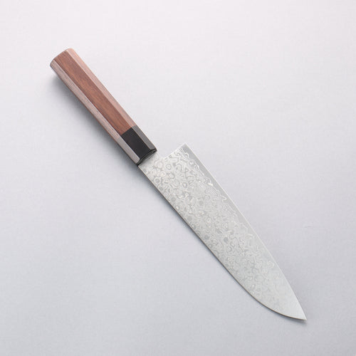Seisuke AUS10 Damascus Santoku 180mm Shitan Handle - Japannywholesale