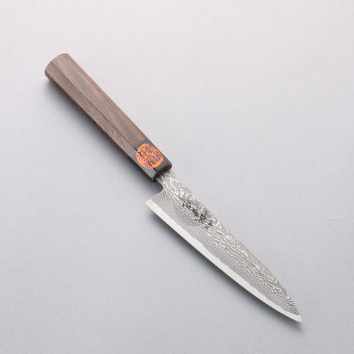 Shigeki Tanaka Harukaze SG2 Damascus Petty-Utility 135mm Walnut Handle - Japannywholesale