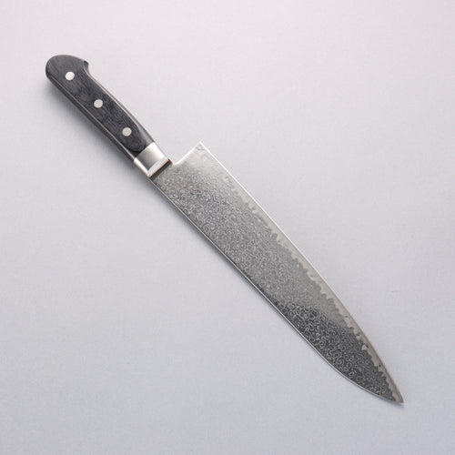 Seisuke Kagami2 AUS10 Mirrored Finish Damascus Gyuto 240mm Black Pakka wood Handle - Japannywholesale