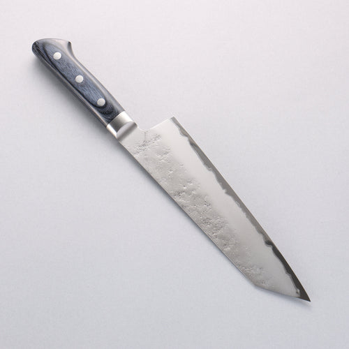 Seisuke Blue Steel No.2 Nashiji Kiritsuke Santoku 195mm Navy blue Pakka wood Handle - Japannywholesale