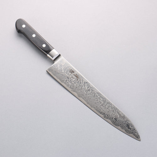 Seisuke Nami AUS10 Mirrored Finish Damascus Gyuto 240mm Black Pakka wood Handle - Japannywholesale
