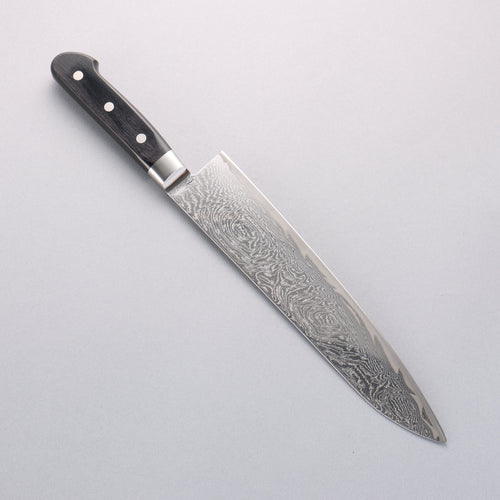 Seisuke Nami AUS10 Mirrored Finish Damascus Gyuto 240mm Black Pakka wood Handle - Japannywholesale
