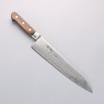 Seisuke Nami AUS10 Mirrored Finish Damascus Gyuto 240mm Brown Pakka wood Handle - Japannywholesale