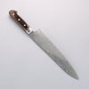 Seisuke Nami AUS10 Mirrored Finish Damascus Gyuto 240mm Brown Pakka wood Handle - Japannywholesale