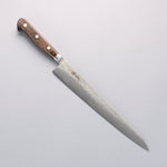 Seisuke Silver Steel No.3 Nashiji Sujihiki 240mm Brown Pakka wood Handle - Japannywholesale