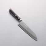 Kunihira Kokuryu VG10 Hammered Damascus Santoku 170mm Black Pakka wood Handle - Japannywholesale