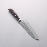 Kunihira Kokuryu VG10 Hammered Damascus Santoku 170mm Black Pakka wood Handle - Japannywholesale
