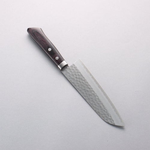 Kunihira Kokuryu VG10 Hammered Damascus Santoku 170mm Black Pakka wood Handle - Japannywholesale