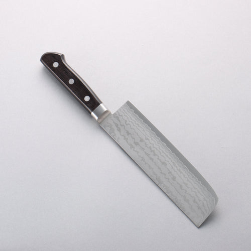 Seisuke VG10 Damascus Nakiri 165mm Black Pakka wood Handle - Japannywholesale