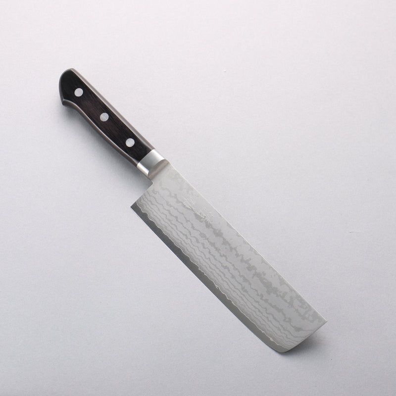 Seisuke VG10 Damascus Nakiri 165mm Black Pakka wood Handle - Japannywholesale