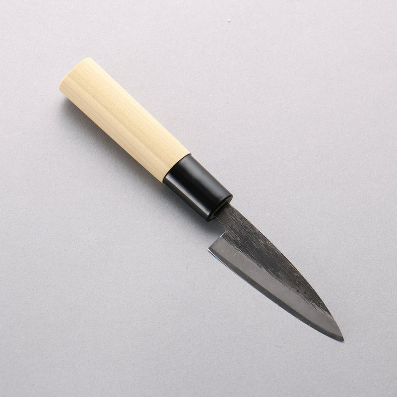 Sakai Takayuki Blue Steel No.2 Black Finished Vertical Stripes Ajikiri 75mm Magnolia (Ferrule: Black Plastic) Handle - Japannywholesale