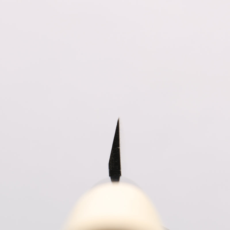 Sakai Takayuki Blue Steel No.2 Black Finished Vertical Stripes Ajikiri 75mm Magnolia (Ferrule: Black Plastic) Handle - Japannywholesale