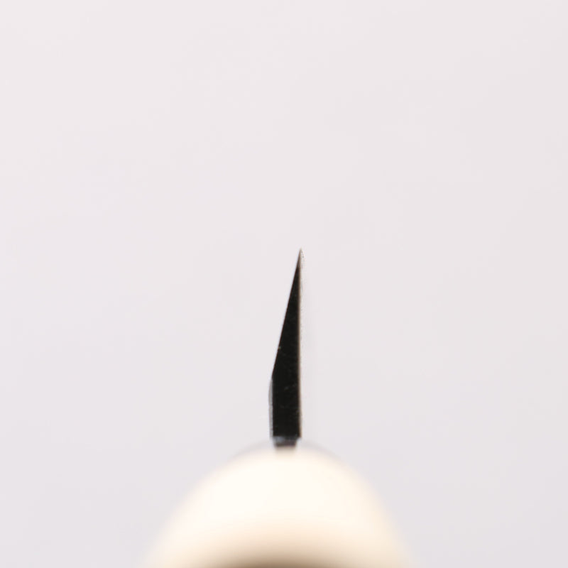 Sakai Takayuki Blue Steel No.2 Black Finished Vertical Stripes Ajikiri 90mm Magnolia (Ferrule: Black Plastic) Handle - Japannywholesale