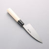 Sakai Takayuki Blue Steel No.2 Black Finished Vertical Stripes Ajikiri 120mm Magnolia (Ferrule: Black Plastic) Handle - Japannywholesale