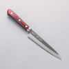 Seisuke Blue Super Migaki Finished Petty-Utility 145mm Red and Black Pakka wood Handle - Japannywholesale