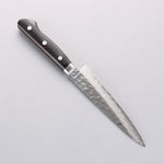 Seisuke VG10 17 Layer Damascus Petty-Utility 135mm Black Pakka wood Handle with Sheath - Japannywholesale