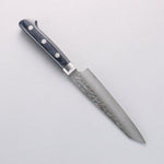Seisuke Aotsuchi AUS10 Hammered Kiritsuke Petty-Utility 145mm Navy blue Pakka wood Handle with Sheath - Japannywholesale