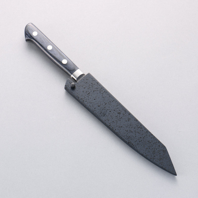Seisuke Aotsuchi AUS10 Hammered Kiritsuke Petty-Utility 145mm Navy blue Pakka wood Handle with Sheath - Japannywholesale