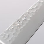 Seisuke Aotsuchi AUS10 Hammered Kiritsuke Petty-Utility 145mm Navy blue Pakka wood Handle - Japannywholesale