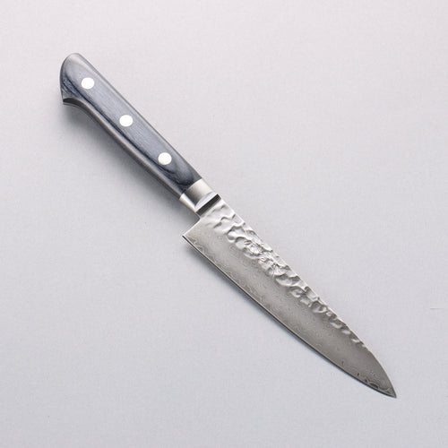 Seisuke Seiun VG10 33 Layer Damascus Petty-Utility 135mm Navy blue Pakka wood Handle with Sheath - Japannywholesale