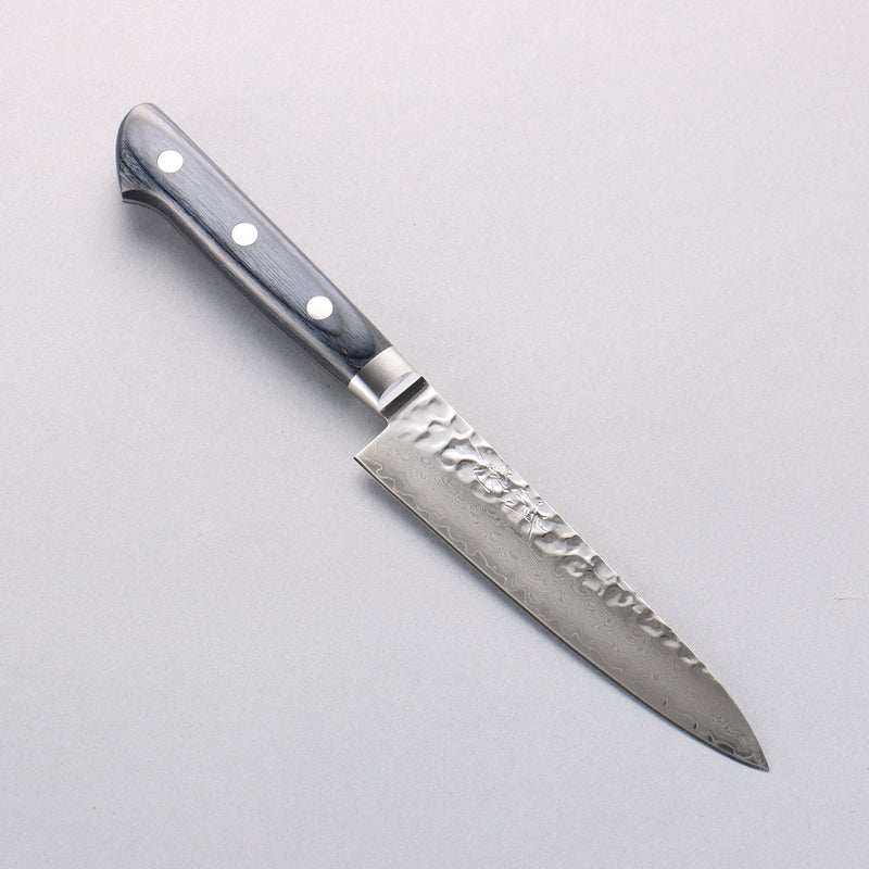 Seisuke Seiun VG10 33 Layer Damascus Petty-Utility 135mm Navy blue Pakka wood Handle with Sheath - Japannywholesale
