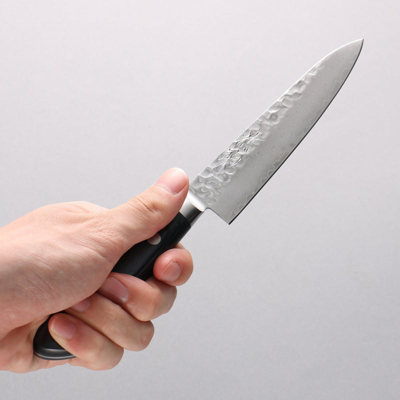 Seisuke Seiun VG10 33 Layer Damascus Petty-Utility 135mm Navy blue Pakka wood Handle with Sheath - Japannywholesale