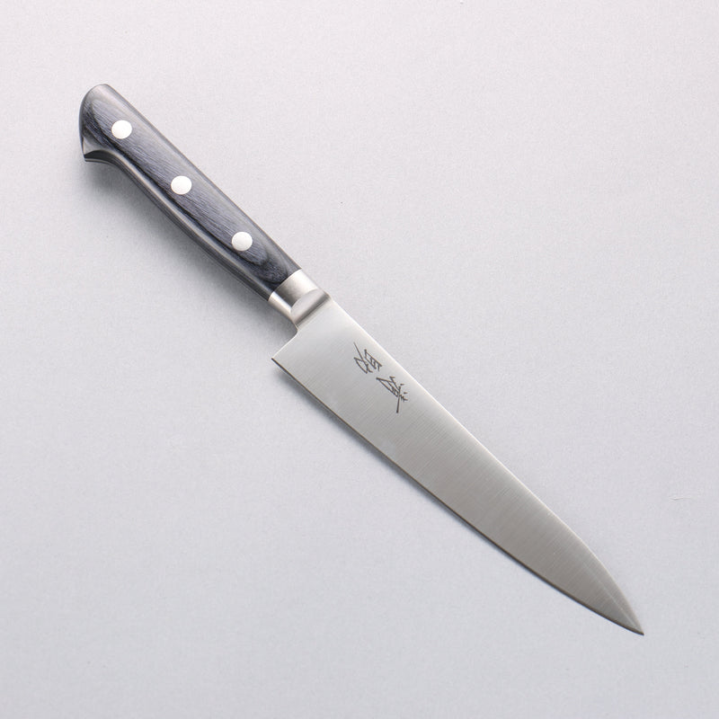 Seisuke Seiten Molybdenum Petty-Utility 150mm Navy blue Pakka wood Handle with Sheath - Japannywholesale