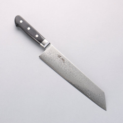 Seisuke VG10 33 Layer Mirrored Finish Damascus Kiritsuke Gyuto 210mm Black Pakka wood Handle - Japannywholesale