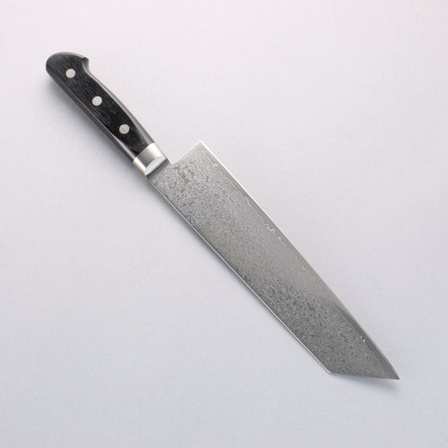 Seisuke VG10 33 Layer Mirrored Finish Damascus Kiritsuke Gyuto 210mm Black Pakka wood Handle - Japannywholesale