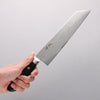 Seisuke VG10 33 Layer Mirrored Finish Damascus Kiritsuke Gyuto 210mm Black Pakka wood Handle - Japannywholesale