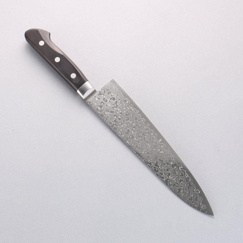 Seisuke AUS10 45 Layer Damascus Gyuto 210mm Black Pakka wood Handle - Japannywholesale