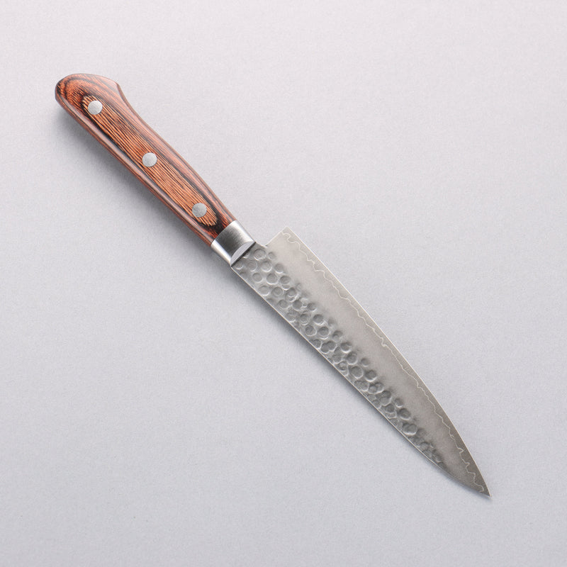 Seisuke Swedish Steel-stn Hammered Petty-Utility 135mm Mahogany Handle - Japannywholesale
