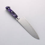 Seisuke VG5 Damascus Santoku 175mm Purple Marbled Resin Handle - Japannywholesale