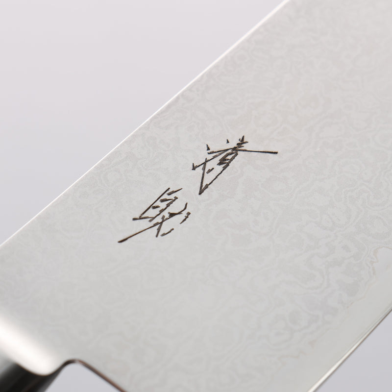Seisuke VG5 Damascus Santoku 175mm Purple Marbled Resin Handle - Japannywholesale