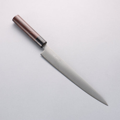 Seisuke Blue Super Sujihiki 240mm Rosewood (Ferrule: Black Pakka Wood) Handle - Japannywholesale
