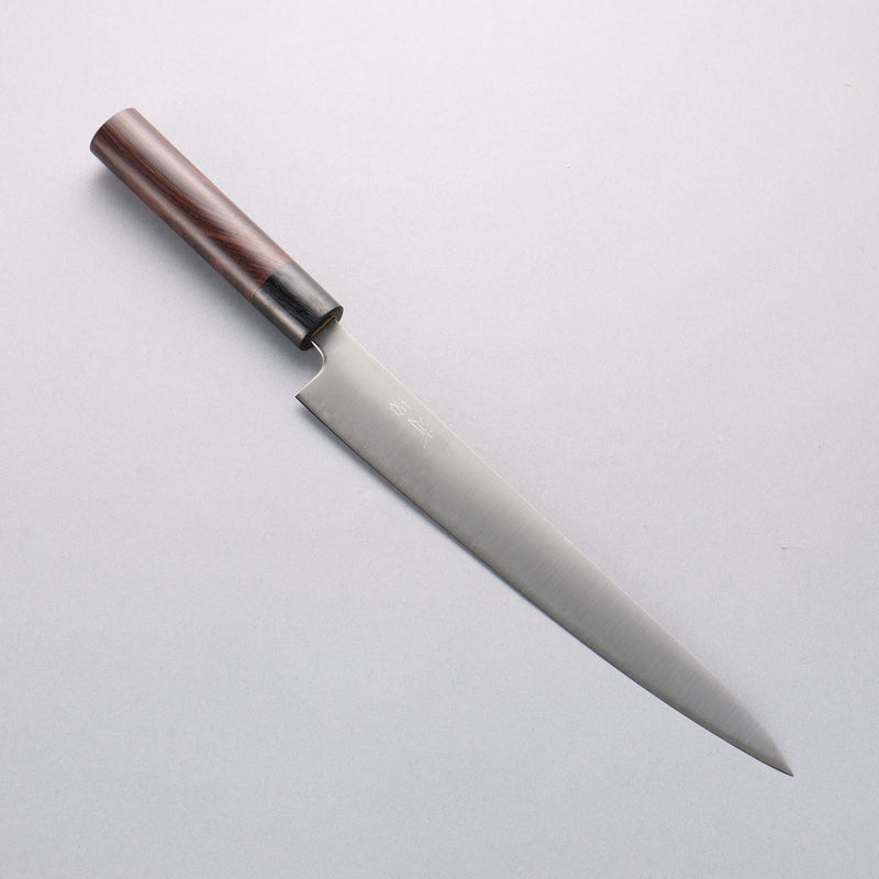 Seisuke Blue Super Sujihiki 240mm Rosewood (Ferrule: Black Pakka Wood) Handle - Japannywholesale