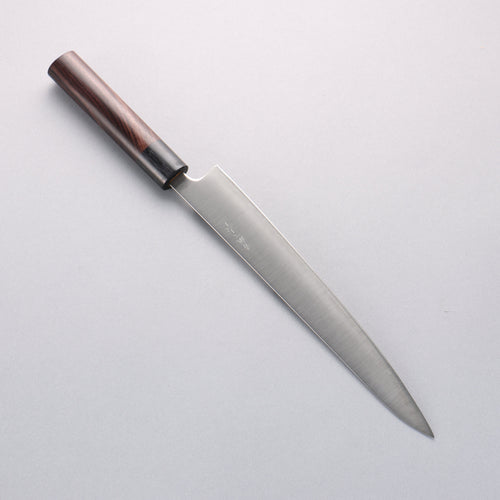 Seisuke Blue Super Sujihiki 240mm Rosewood (Ferrule: Black Pakka Wood) Handle - Japannywholesale
