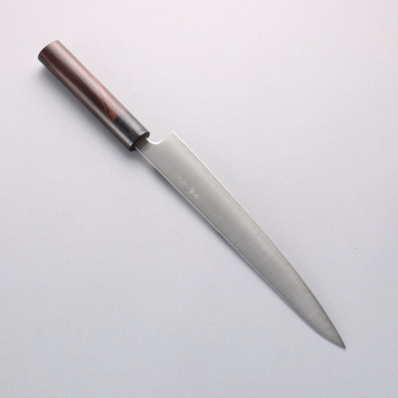 Seisuke Blue Super Sujihiki 240mm Rosewood (Ferrule: Black Pakka Wood) Handle - Japannywholesale