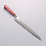 Seisuke AUS10 Damascus Sujihiki 240mm Red Pakka wood Handle - Japannywholesale
