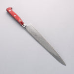 Seisuke AUS10 Damascus Sujihiki 240mm Red Pakka wood Handle - Japannywholesale