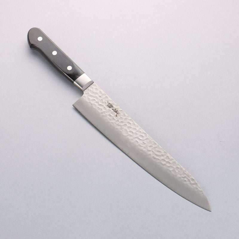 Seisuke AUS8 Hammered Gyuto 240mm Black Pakka wood Handle - Japannywholesale
