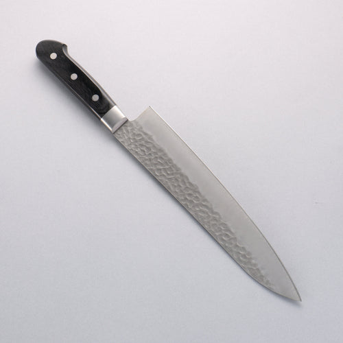 Seisuke AUS8 Hammered Gyuto 240mm Black Pakka wood Handle - Japannywholesale