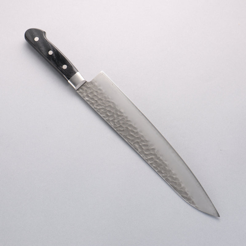 Seisuke AUS8 Hammered Gyuto 270mm Black Pakka wood Handle - Japannywholesale