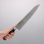 Seisuke AUS8 Hammered Gyuto 270mm Black Pakka wood Handle - Japannywholesale