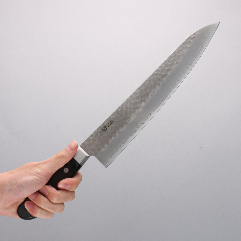 Seisuke AUS8 Hammered Gyuto 270mm Black Pakka wood Handle - Japannywholesale