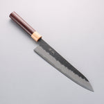 Seisuke Blue Super Black Nashiji Gyuto 240mm Rosewood (Ferrule: White Pakka Wood) Handle - Japannywholesale