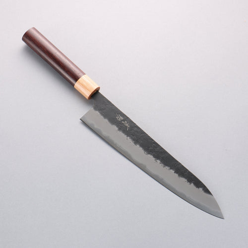 Seisuke Blue Super Black Nashiji Gyuto 240mm Rosewood (Ferrule: White Pakka Wood) Handle - Japannywholesale